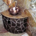 Wash Basin With Stone and Granite Counter