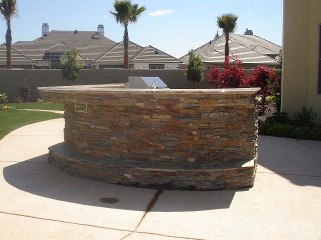 Stone Work For Outdoor Grilling