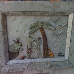 Artwork on a Stone Tile