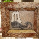 Whale Carving On Stone Tile